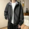 Chaqueta Bomber de Cuadros Doble Cara Tallas Grandes para Hombre Otoño Nuevo Estilo Ropa Exterior Adelgazante Rompevientos Casual Holgado para Hombre