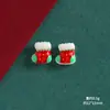 Dibujos Animados Mini Muñeco de Nieve Navideño Regalo Reno Accesorios de Resina DIY Pegamento de Crema Funda de Teléfono Móvil Pasador Material para Joyería