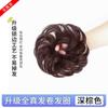 Cabelo Real Faixa de Cabelo Peruca Coque Feminino Penteado Preso Estilo Antigo Peruca Saco Anel de Peruca Cabelo Humano Cheio Coque Elástico Fofo
