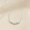 Collar de Acero de Titanio Perla Brillante que No se Desvanece para Mujer, Diseño de Nicho, Lujo Ligero, Cadena para Clavícula Estilo Chanel, Cadena de Cuello Exquisita y de Moda