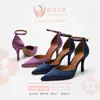Venta al por mayor de nuevas sandalias de punta abierta sin talón transfronterizas, tacones de aguja y tacones sencillos y versátiles para mujer para el uso diario, directamente de fábrica