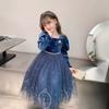 2026 Novo Modelo Elsa Primavera e Outono Roupas Infantis Vestido de Princesa Fofo para Meninas Vestido de Meninas