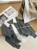 Outono/Inverno Novo Toque de Luxo Camisa Falsa de Duas Peças Patchwork Gola Polo Suéter Feminino Manga Longa Francesa Tricô Color Block Cardigan