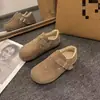 Zapatos Birkenstock de Peluche Completamente Cubiertos para Mujer 2026 Otoño/Invierno Nueva Llegada Terciopelo Plus Slip-on Hebilla Perezoso Versátil Casual Zapatos de Algodón