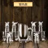 Juego de Copas de Vino Blanco Zodiaco Dispensador de Vino para el Hogar Juego de Vino Chino de Alta Gama 12 Copas Pequeñas Bala Una Copa