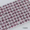 Pedras de Strass Transparentes para Nail Art Dongzhou 6mm Coração Pequeno Strass com Fundo Pontiagudo Acessórios DIY Strass em Formato de Coração Atacado Colorido