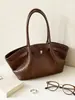 Bolso cubo de moda transfronterizo, textura tejida simple, elegante, versátil, casual, retro, bolso de hombro único, para el día a día, bolso para debajo del brazo