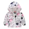 Chaqueta para niños y niñas, primavera y otoño, gorro fino, camisa con cremallera de moda bonita para bebés, abrigo para niños