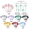 Fábrica direta utensílios de cozinha de silicone espátula de cinco peças colher de sopa cozinha multifuncional conjunto de espátula de silicone