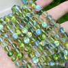 Cuentas redondas de piedra lunar sintética, esmeriladas/brillantes, accesorios de joyería DIY semiacabada, venta al por mayor transfronteriza