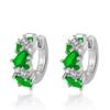 Brincos de diamante azul banhados a platina fecho de orelha nova cor azul safira brinco de orelha brincos de zircônio azul Reno pequeno fecho de orelha de diamante quebrado
