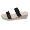 Pantuflas de Tacón de Cuña de Talla Grande para Mujer de Comercio Exterior Europeo y Americano 2026 Verano Nueva Moda Zapatos Cómodos de Suela Gruesa Zapatos de Tacón Alto Venta al por Mayor