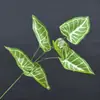 Parede de Planta Artificial Arranjo de Folhas Verdes com Folhas de Monstera, Folhas de Taioba, Pequena Decoração de Bonsai, Decoração de Paisagem Verde, Folhas de Taioba