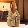 Bolso tejido estilo bohemio 2026 para vacaciones en la playa, bolso de hombro cruzado para llevar debajo del brazo, bolso de playa para mujer, bolso de mano para verano