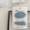 Nuevo Tejido Mezclilla Amor Lazo Geométrico Infantil Pasador de Pelo Pasador Pinza Lateral Pinza para Flequillo