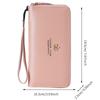 Cartera con cremallera para mujer, estilo coreano, larga, para teléfono móvil, gran capacidad, a la moda, monedero para mamá, 2023