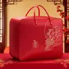Bolsa de Embalaje para Colcha de Boda, Bolsa Grande de Almacenamiento para Colcha de Boda y Ropa, Bolsa de Almacenamiento Engrosada, Bolsa de Embalaje Festiva Roja