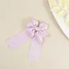 Accesorios para el cabello transfronterizos nuevos para bebés europeos y americanos, Pinzas para el cabello con lazo de cinta para niñas, Pinzas para el cabello para la parte posterior de la cabeza de los niños, Tocado