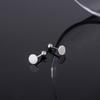 Pendientes de disco liso con tornillo de plata de ley s999 Di Feng para mujer, simples, de torsión, anti-pérdida, para el lóbulo de la oreja, para el agujero de la oreja