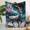 Manta Exclusiva Transfronteiriça de Flanela Manta com Impressão Digital 3D Manta de Sofá Manta Quadrada de Natal Pode Ser Personalizada com Fotos e Pode Ser Iniciada com Um Clique