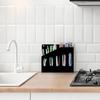 Caja de Almacenamiento de Pajitas Acrílicas Transfronteriza Soporte para Pajitas de Pared para el Hogar Rejilla Múltiple Estante de Almacenamiento para Vajilla de Cocina