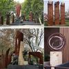 Esculturas grandes de acero inoxidable para exteriores, fabricantes de espejos huecos cuadrados, bienes raíces, paisajes icónicos, adornos de metal.