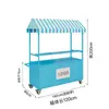 Carrito de flores de hierro para vendedor ambulante, carrito pequeño para mercados nocturnos, carrito de entrega de alimentos, puesto de comida móvil, carrito de snacks móvil para exteriores
