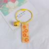 Nuevo llavero colgante de fruta acrílico de doble cara con texto, tarjeta, llavero colgante, niña, corazón, bolso, decoración