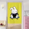 Cortina de Puerta de Dibujos Animados para Uso Doméstico, Cortina Divisoria de Dormitorio, Cortina Divisoria de Cocina y Baño, Cortina de Tela sin Taladro, Media Cortina