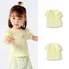 Camiseta de Manga Corta para Bebé Tops para Niña Estilo Nuevo 2026 Ropa Infantil Ropa de Primavera y Verano para Niños Dulce, Exquisita y Moderna
