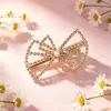 2026 Nuevo Pinza para el Cabello con Lazo de Pedrería Estilo Coreano para Mujer, Pinza Lateral para el Cabello con Flor de Perla, Pinza de Pato Accesorio para el Cabello