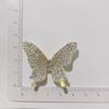 Acessórios de borboleta de diamante de cor branca, sapato, flor, faça você mesmo, bolsa de sapatos, roupas, strass, furo, sapatos, fivela, tecido de diamante completo, acessórios