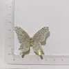 Acessórios de borboleta de diamante de cor branca, sapato, flor, faça você mesmo, bolsa de sapatos, roupas, strass, furo, sapatos, fivela, tecido de diamante completo, acessórios