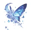 Pegatina de Tatuaje Cubre Clavícula con Lazo Azul Estilo Ins Europeo y Americano Nicho Lazo Simple Pegatina de Tatuaje Impermeable de Larga Duración