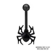 Novo Anel de Umbigo Europeu e Americano Dark Halloween de Aço Inoxidável Borboleta Aranha Gotejando Óleo Clave de Umbigo Joia de Body Piercing