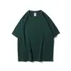 Camiseta Masculina Cruzada Ag280G Pesada Solta Oversize Tendência Marca Versátil Estudante Algodão Puro Gola Redonda Manga Curta Camisa Publicitária