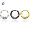 Venta al por mayor de fábrica Red social suministro de comercio exterior estilo punk pendientes de bobina redonda moda titanio acero moderno hombres estilo coreano pendientes de personalidad