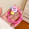 Color Caramelo Colorido para Niños Letra Bola Cuerda para el Cabello Bolas para Niña Cola de Caballo Elástico Alto Tendones de Goma Encantadores Blancos