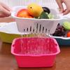 Cesta de drenaje directa de fábrica, cesta grande de doble filtro para frutas y verduras, cesta de lavado de plástico, lavabo de drenaje de moda, venta al por mayor