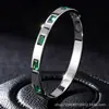 Pulseira de Aço Inoxidável Moda Dupla Fileira Diamante Simples Masculina Hip-Hop Tendência Pulseira de Titânio Pulseira de Alta Qualidade Atacado