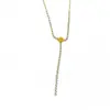 2026 Nuevo Estilo Collar con Borlas Incrustadas de Diamantes para Mujer, Lujo Ligero, Cadena Versátil para Clavícula, Cadena Retro para Suéter, Accesorios para Collares