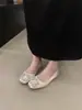 Zapatos Planos Estilo Hada Suave Estilo Francés 2026 Primavera Nuevos de Boca Baja con Pedrería Estilo de Noche Cuadrados Elegantes Zapatos Individuales para Mujer