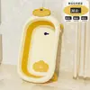 Bañera Plegable para Bebé Bañera para Sentarse y Acostarse Infantil para Niños Uso en Casa Uso para Recién Nacidos Niños