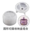 Yu Meiren Resina Gota de Pegamento Sección Redonda Diamante Lata de Almacenamiento diy Yeso Cenicero Caja de Almacenamiento Molde de Silicona