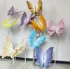 Arte en Papel Set Mariposa Grande Rosa Centro Comercial Ventana de Exhibición Decoración Flor Hotel Paisajismo Arreglo Decoración de Eventos Tejido