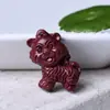 Mineral crudo alto contenido cinabrio arena púrpura caricatura 12 signos del zodíaco colgante lindo colgante de collar accesorios tejidos DIY