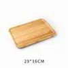 Bandeja de Bambú Completa Rectangular para Hogar Bandeja para Tazas de Té Plato de Madera para Barbacoa Plato para Frutas Plato de Madera Sólida Plato para Pan Estilo Japonés