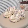 Zapatos Casuales tipo Papá para Niñas 2025 Otoño Nuevos Zapatos Infantiles Tenis de Suela Suave Tenis de Malla Sencilla para Bebé Niña