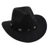 Chapéu de cowboy ocidental estilo Xizang transfronteiriço, grupo de dança, chapéu de jazz, chapéu enrolado masculino e feminino, chapéu de feltro, chapéu de lã europeu e americano, atacado