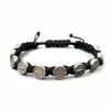 Pulseira Masculina Trançada Amazon Cross-Border Joia de Feriado Liga Metálica Virgem Maria Pulseira de Fio Vermelho